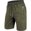 ZOXOZ Pantaloncini Sportivi Uomo Pantaloni Corti Cotone Estivi Elasticizzati Running Shorts con Tasche Nero XL