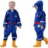 Baogaier Bambino Impermeabile Ragazzo Tuta da Pioggia Antipioggia con Cappuccio Bambini Giacca Impermeabili Pantaloni Mantellina Tute Portatile Blu Navy Aerei Sportivo Jogging Ragazzo Bimbo 1-2 Anni