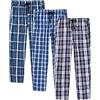 MoFiz Cotone Lungo Pantaloni da Casa Uomo Pantaloni Pigiama a Quadri Leggero Traspirante con Tasche Vita Elasticizzata 3Pack-B M