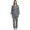 GLOBAL Pigiama Donna Flanella Cotone Maniche Lunghe Due Pezzi Camicie da Notte Pjs Confortevole Sleepwear Caldo Morbido Rosa Blu a Scacchi XL