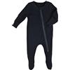 DreamBuy 0-3A Tutina con Cerniera Tutina A Coste in Morbido Cotone Neonati Maschi Pagliaccetti Unisex Tuta Pigiama Bambini Tutina Footed Ipoallergenico (18-24 Mesi, Nero)