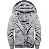 Merlvida Termico Felpa Uomo con Cappuccio Cappotti Spesso in Pile Zip Intera Pullover da Uomo Vello Foderato Sweatshirt da Allenamento Invernale Hoodies Giacche Vestiti Inverno Caldo