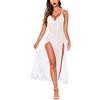 RSLOVE Lingerie Sexy Donna Babydoll Abito al Ginocchio Abito Senza Maniche Nero XXL
