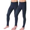 HERMKO 3540 Confezione da 2 Mutande Lunghe Uomo Long Johns (Altri Colori), Farbe:Nero, Größe Herren:9 (XXXXL)
