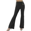 JOPHY & CO. Pantalone Donna Campana a Zampa di Elefante (cod. 6648) (S, Beige)