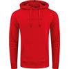 riverso RIVErik - Felpa con cappuccio da uomo, con logo e tasche a marsupio, regolare, tinta unita, cotone, nero, rosso, marrone, beige, S, M, L, XL, 2XL, 3XL, 4XL, 5XL, Middle Red (15300), S