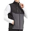 KUTOOK Gilet Uomo Antivento Fodera di Pile Smanicato in Softshell Impermeabile Giacca Senza Maniche Invernale per Escursionismo,Viaggi,Corsa,Golf e Vita Quotidiana(Grigio,M)