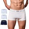 FOCENZA Boxer Uomo in Microfibra Elasticizzata Senza Cuciture, Mutande Uomo Confortevoli e con Un Buon Sostegno, Multipack da 3 Pezzi, Made in Italy (Bianco-Bianco-Blu, XXL)