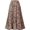 comefohome Gonna da donna con stampa leopardata lunga lunga elasticizzata in vita pieghettata una linea gonne Boho da donna, Leopard 01, XL