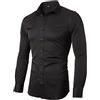 INFLATION Camicia Elastica Uomo, Manica Lunga, Slim Fit, Casual/Formale Sia Disponibile, più Colori tra Cui Scegliere