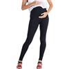 MAMAJEANS Leggings Premaman, Morbido Cotone Elasticizzato e Coprente, Ottima vestibilità - Made in Italy (Nero 44 IT)