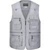 Btmpmcs Gilet da Pesca All'aperto da Uomo Casual Multi-Tasche Panciotto Leggero Traspirante Gilet da Sport Reporter Caccia Fotografia Giacca da senza maniche da Lavoro