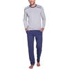 Italian Fashion Pigiama Uomo Cotone Leggero con Corte Manica | Pigiama Uomo Estivo e Primaverile | Loungewear Corto | Due Pezzi da Abbigliamento Casual da Casa S-3XL