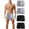 HOEREV Boxer da Uomo in Modale Super Morbido, Confezione da 4,4Bianco,XS