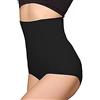 ANGOOL Contenitiva a Vita Alta Mutande Contenitive Pantaloncini Thong Shapewear Dimagrante Modellante Guaina Intimo da Donna, 2 Pezzi, Nero, S
