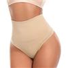 SLIMBELLE Tanga Guaina Mutande Contenitive Perizomi Donna Vita Media String Intimo Modellante Slip Shapewear Thong Dimagrante Pancera Pancia Piatta Beige M