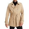 Leif Nelson Trench - Giacca corta da uomo, a mezza stagione, da uomo, in 100% cotone, marrone, XL