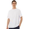 TIZAX Maglietta Anti UV Uomo Rash Guard a Manica Corta Costume da Bagno UPF 50+ Protezione Solare T Shirt Asciugatura Rapida Bianco XL