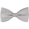 TigerTie papillon di seta - grigio argento a pois lavorato - papillon di seta + box