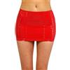 MISS NOIR Minigonna da Donna Sexy Vinile Effetto Bagnato (S-3XL) Aspetto Cuoio Gonna Corta con Cerniera Gonne Wetlook Clubwear, Rosso (9481-RD), L