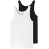Schiesser 95/5 Organic Cotton Unterhemd schmale Träger Intimo, Nero_176038, XXXXL Uomo