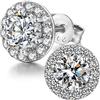 Miaofu Orecchini Diamante Uomo - Argento e Zirconi, Design Aureola
