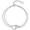 PHNIBIRD Cavigliera Donna in Argento Sterling 925 con Zirconia Cubica di Pietra Portafortuna Cuore Braccialetto Cavigliera Adatti per cene e appuntamenti 22+5CM