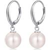 Miaofu Orecchini Perle Donna Orecchini Pendenti Con Perle Orecchini A Cerchio Sterling S925 Argento Sterling Perla Argento