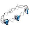 Leafael Festa della Mamma Bracciale Donna Cuore Infinity Love con Pietra dei Desideri e Cristalli Portafortuna Gioiello Anallergico Argento o Oro Rosa con Scatola Regalo Estensore Catena 7+2 Pollici
