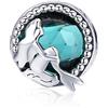 MariaFonte Charm New 2025 Compatibile Tutte Marche Bracciali Collane Sirena Mare Blu Marino Portafortuna Argento 925 Compleanno Anniversario Ciondoli Originale Amicizia Mamma Bead Cuore Natale