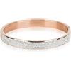 styleBREAKER Bracciale in Acciaio Inossidabile con Strass, Chiusura a Clip, Gioiello, Donna 05040101, Colore:Rosa Oro