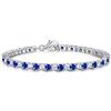 Diamond Treats Braccialetto Tennis Zaffiro Blu Donne, solido ARGENTO 925 STERLING 3mm Zircone Cubico Scintillante. Braccialetto Eternity Signore 19-20,3 centimetri Regalo Gioielleria Perfetto Lei.