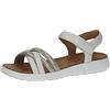 CAPRICE 9-9-28601-20, Sandali piatti Donna, Bianco (Offwhite Comb), 39 EU