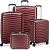 RONCATO WAVE set valigie Grande, Medio e Cabina 75 cm, espandibile, con sistema di chiusura TSA - rosso scuro