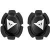 Dainese - Pista Knee Slider High Durability, Saponette Moto, Ginocchiere Moto in Poliuretano, Resistenza e Durata Superiore, Slider Moto Racing da Pista con Chiusura in Velcro, Nero/Bianco