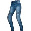 SHIMA JESS Jeans Moto Donna - Pantalone Transpirante, Elasticizzati, Vestibilità Regolare con Strato in Kevlar, Protezioni Slim Fit, per Ginocchia e Fianchi (Blu, 28)