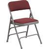 Flash Furniture Hercules - Sedia Pieghevole in Metallo con Struttura Curva a Triplo Braccio e Doppia Cerniera, Colore: Borgogna