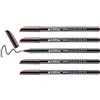 Edding E-1200 - Set di 5 pennarelli per colorare a punta conica 0,5 A 1 mm Marrone scuro
