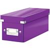 Leitz Click & Store WOW Scatola Archivio CD, per Archivio e Organizzazione di CD, Adatta a Casa e Ufficio, Viola, 60410062