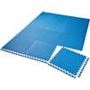 TecTake Set di tappetini di Protezione Tappetino da Fitness | Antiscivolo, antimacchia | Sistema ad Incastro ampliabile - Disponibile in Diverse quantità i Modelli Differenti (12x Blu | No. 402654)
