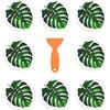 Spldsun 8 Pezzi Adesivi Rotondi per Vasca da Bagno, Adesivi Antiscivolo Vasca Bagno, Diametro 15 cm, con Raschietto, per Vasche Bagno, Bagni