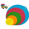 Hitopin 5PCS Coperchio Riutilizzabile in Silicone per Ciotole, Tazze, Padelle e Forni a Microonde - Ventosa Multicolor