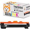 NONSOLOINFORMATICA AkitaINK KIT 1 Toner TN1050 TN1000 Compatibile Brother MFC-1910, DCP-1510, DCP-1512, MFC-1810, HL-1110, HL-1112, DCP-1610W, DCP-1612W, HL-1210W, HL-1212W, 1000 PAGINE Colore Nero TN 1050