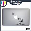 Stick-up Adesivo Snoopy Cuore - computer portatile decalcomania - tutti i modelli di macbook