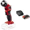 Einhell TE-CL 18 Li H-Solo Lampada a Batteria, Rosso + 2,5 Ah Power X-Change Batteria