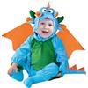 FIESTAS GUIRCA | Costume Drago Bebè (12-18 Mesi) - Tutù, Cappuccio, Ali e Coda - Costumi da Animali per Halloween, Carnevale e Feste in Maschera - Ideale per Bebè Unisex - Blu e Arancione