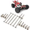 Dilwe Kit Albero di Trasmissione CVD RC, Set di Giunti Dogbone per Albero di Trasmissione in Acciaio Set di Pezzi di Ricambio per L'aggiornamento del Trattamento Termico per WLtoys 144001 RC Car