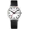 Mondaine Classic - Orologio con Cinturino Nero in Pelle per Uomo e Donna, A667.30314.11SBB, 36 MM
