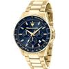 Maserati Orologio Uomo, Collezione SFIDA, in Acciaio, PVD Oro - R8873640008