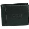 WILD THINGS ONLY !!! - Portafoglio da uomo in vera pelle con protezione RFID e confezione regalo, Nero senza chiusura
